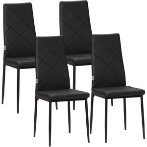 Homcom Sillas de comedor color negro 41 x 50 x 97 cm