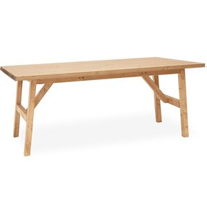 Decowood Mesa de comedor de madera maciza acabado tono medio de 120x75cm