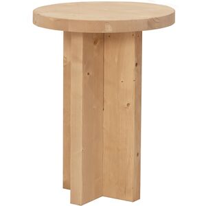 Decowood Mesita de noche de madera maciza en tono medio de 45x35cm