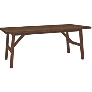 Decowood Mesa de comedor de madera maciza en tono nogal de 120x75cm