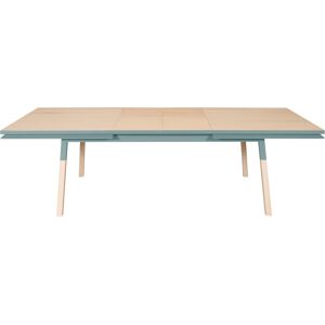 MON PETIT MEUBLE FRANCAIS Mesa rectangular de madera de fresno maciza 180x100 cm, 2 extensiones