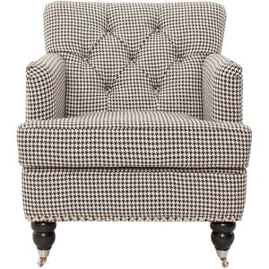 Safavieh Sillón de madera de abedul, negro/blanco