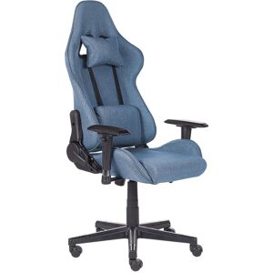 Beliani Silla de oficina de poliéster azul negro