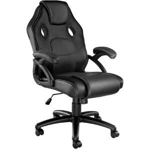 Tectake Silla de oficina racing mike poli piel negro