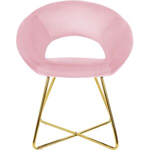 ML-Design Silla de terciopelo, rosa