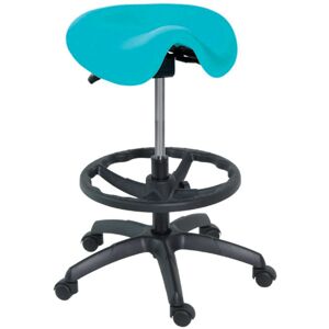 Taburete alto Kinefis Economy: Tipo pony o silla de montar con altura de 61 - 86 cm y reposapiés (Varios colores disponibles)