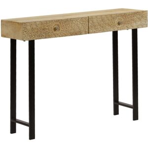 vidaXL Mesa consola de madera maciza de mango 102x30x79 cm