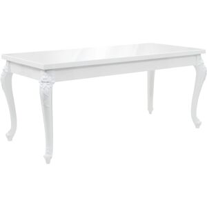 vidaXL Mesa de comedor blanco brillante 179x89x81 cm