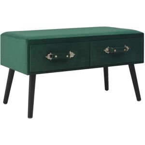 vidaXL Mesa de centro de terciopelo verde 80x40x46 cm