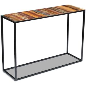 vidaXL Mesa consola de madera maciza reciclada 110x35x76 cm