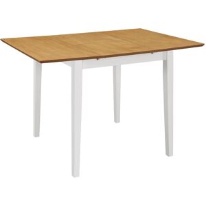 vidaXL Mesa de comedor extensible blanca (80-120)x80x74 cm MDF