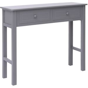 vidaXL Mesa consola de madera gris 90x30x77 cm