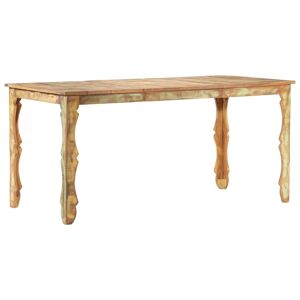 vidaXL Mesa de comedor de madera maciza reciclada 160x80x76 cm