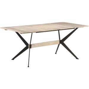 vidaXL Mesa de comedor de madera maciza de mango 180x90x76 cm