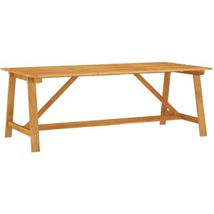 vidaXL Mesa de comedor de jardín madera maciza de acacia 206x100x74 cm