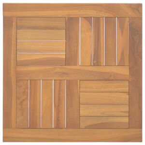 vidaXL Tablero de mesa cuadrado madera maciza de teca 50x50x2,5 cm