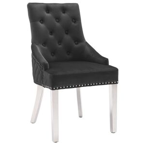 vidaXL Silla de comedor de terciopelo negro