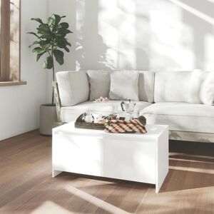 vidaXL Mesa de centro madera contrachapada blanco 90x50x41,5 cm