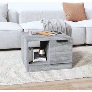 vidaXL Mesa de centro madera contrachapada gris Sonoma 50x50x36 cm