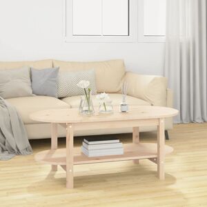 vidaXL Mesa de centro de madera maciza de pino 110x55x45 cm