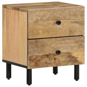 vidaXL Mesita de noche de madera maciza de mango 40x33x46 cm