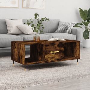 vidaXL Mesa de centro madera contrachapada roble ahumado 102x50x40 cm