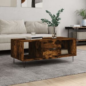 vidaXL Mesa de centro madera contrachapada roble ahumado 102x50x40 cm