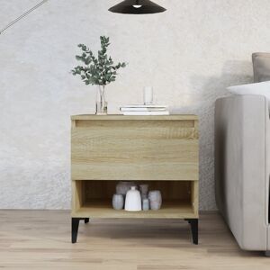 vidaXL Mesa auxiliar madera contrachapada roble Sonoma 50x46x50 cm