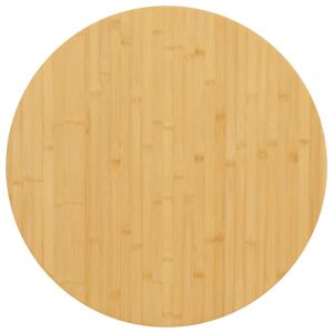 vidaXL Tablero de mesa de bambú Ø60x4 cm