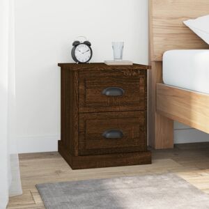 vidaXL Mesita de noche madera contrachapada marrón roble 39x39x47,5 cm