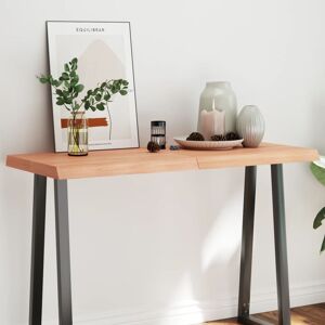 vidaXL Tablero mesa madera tratada borde natural marrón 120x50x(2-6)cm