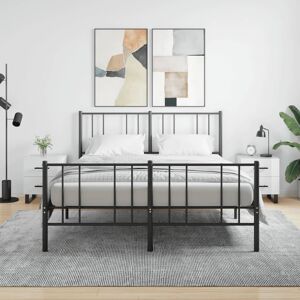 vidaXL Mesita noche 2 uds madera ingeniería blanco brillo 40x35x47,5cm