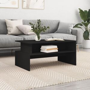 vidaXL Mesa de centro madera de ingeniería negro 90x55x42,5 cm