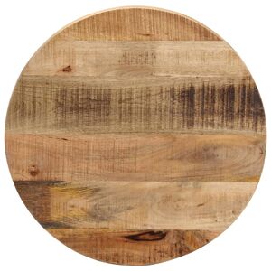vidaXL Tablero de mesa redondo madera maciza mango rugosa Ø 50x1,5 cm