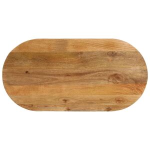 vidaXL Tablero de mesa ovalado madera maciza de mango 120x50x3,8 cm