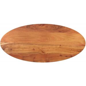 vidaXL Tablero de mesa ovalado madera maciza de acacia 80x40x2,5 cm