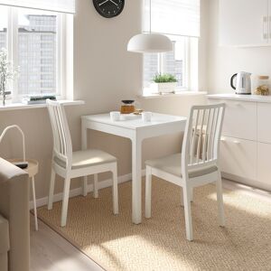 EKEDALEN / EKEDALEN mesa con 2 bancos, blanco/blanco, 120/180 cm - IKEA