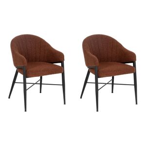 LOLAhome Pack de 2 sillas de borreguito marrón