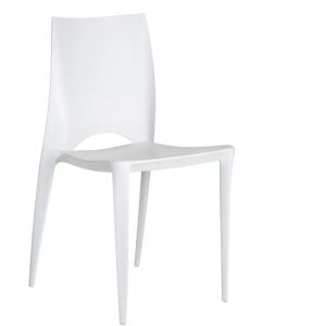 LOLAhome Silla de polipropileno blanca