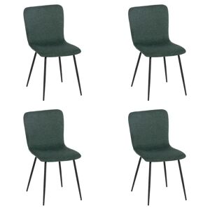 LOLAhome Pack de 4 sillas de comedor verde