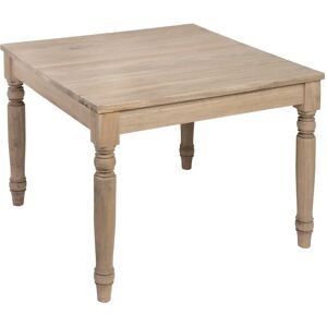 LOLAhome Mesa de comedor para 4 personas de madera de mindi natural claro de 100x100x77 cm