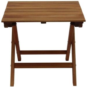 Miliboo Mesa de centro de jardín plegable de madera maciza 40 x 40 cm ITZA