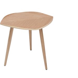 Miliboo Mesa de centro madera en forma de hoja L60 cm PHYLL