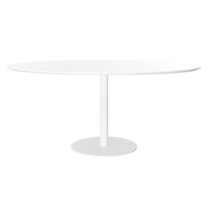 Miliboo Mesa de comedor diseño blanco L169 HALIA