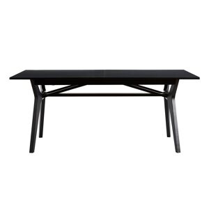 Miliboo Mesa extensible de madera de fresno negra 180-220 cm FOSTER