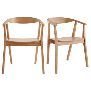 Miliboo Set de 2 sillas nórdicas de madera BAHIA