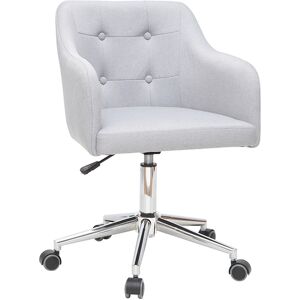 Miliboo Sillón de escritorio diseño tejido gris claro BALTIK