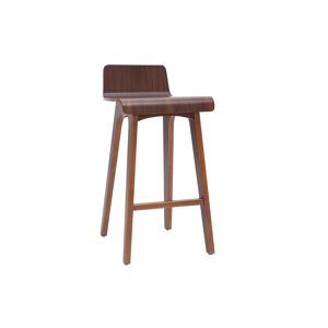 Miliboo Taburete / Silla de bar madera oscura 65 cm BALTIK