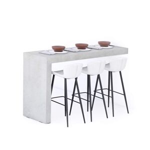 Mobili Fiver Península de Cocina Evolution 180x60, Cemento Gris