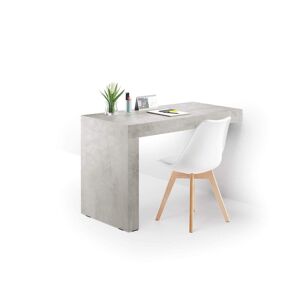 Mobili Fiver Escritorio Evolution 120x60, Cemento Gris con Una Pierna